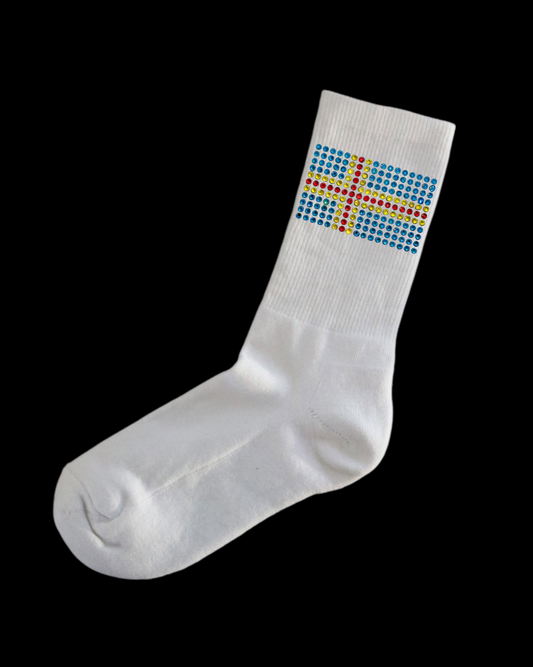 Shimmer Socks - Ålands flagga