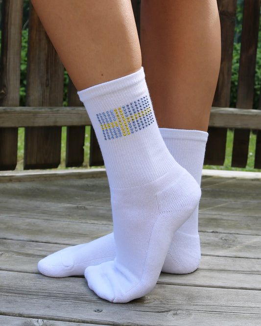 Shimmer Socks - Sveriges flagga